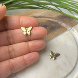 Flat Butterfly Charm - Nickel Free (2PCS)
