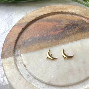 Crescent Moon Connector - Nickel Free (2PCS)