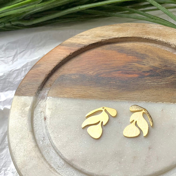 Tropical Leaf Pendant - Nickel Free (2 PCS)