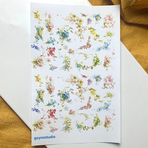 Water Soluble Transfer Paper - Spring Floral
