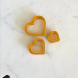 Set of 3 Heart Polymer Clay Cutter I Earring Cutter I 3D Printed Cutter I Polymer Clay Tool I Clay Tools I Jewellery Making