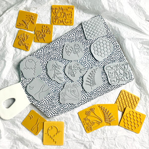 Stamp Bundle I Art Stamp I Texture I Clay Emboss I 3D Printed Stamp I Polymer Clay Tool I Clay Tools I Jewellery Making