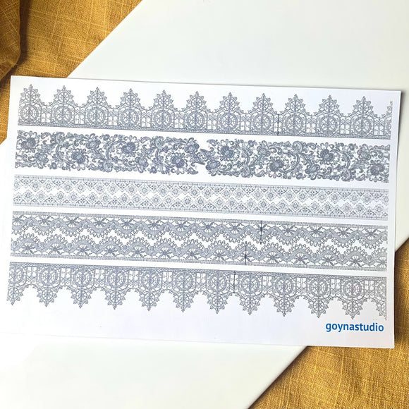 Water Soluble Transfer Paper - Lace 1