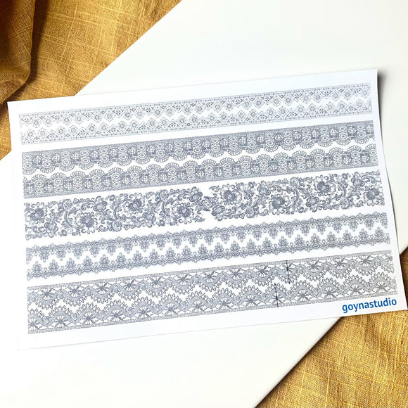 Water Soluble Transfer Paper - Lace 2
