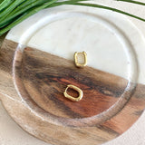 Bold Lever Back Huggie Hoop, Gold Plated (2 pcs)